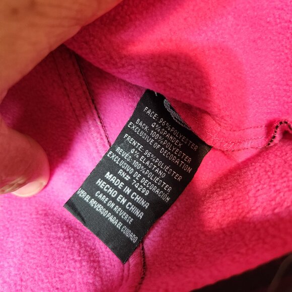 CB Cutter Buck Sport Jacket Women's Size M 10-12 Black Pink Heavyweight Hoodie - Picture 8 of 16